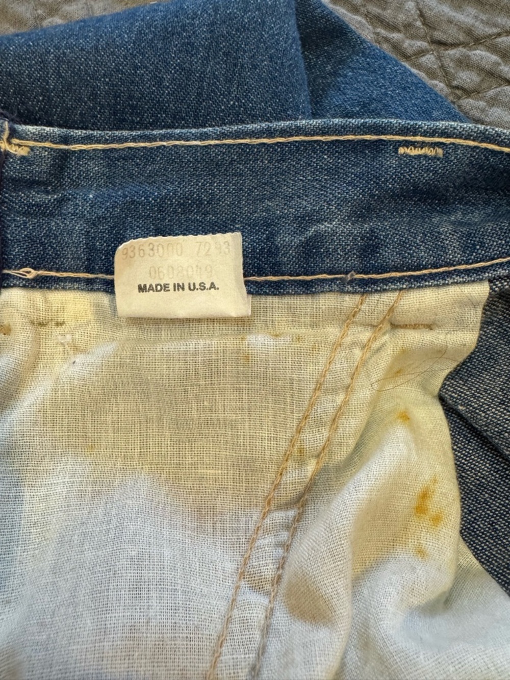 Classic Vintage Dark Blue Denim Skirt - Picture 5 of 5